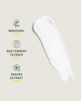 Key ingredients: bakuchiol, rice ferment filtrate and sakura extract